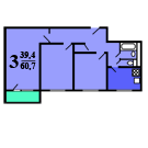 Планировки 3-комнатные квартиры